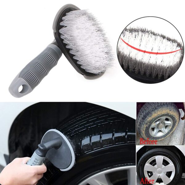 AllExtreme EXCTCB1 T-Type Car Tyre Cleaning Brush Scrubber with Antislip Handle Multi-Functional SUV Tire Wheel Rim Hub Washing Cleaner - Image 5